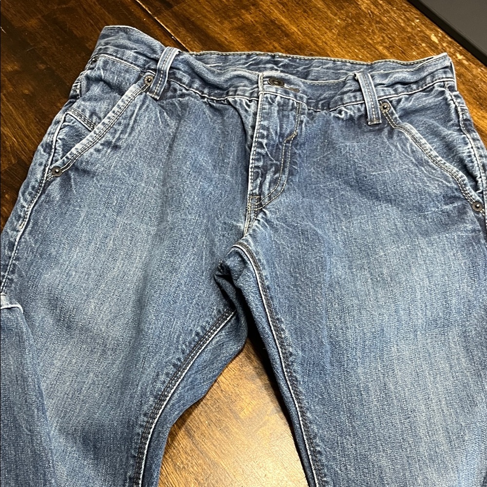 Levi's Women's Boot Cut Jeans - Medium Blue Denim 527 30x32 low waisted